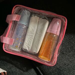 Baby play set Bottle Set with Pink and Blue Caps